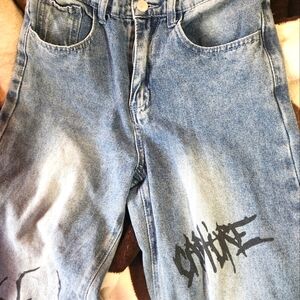 Japanese street wear baggy jeans